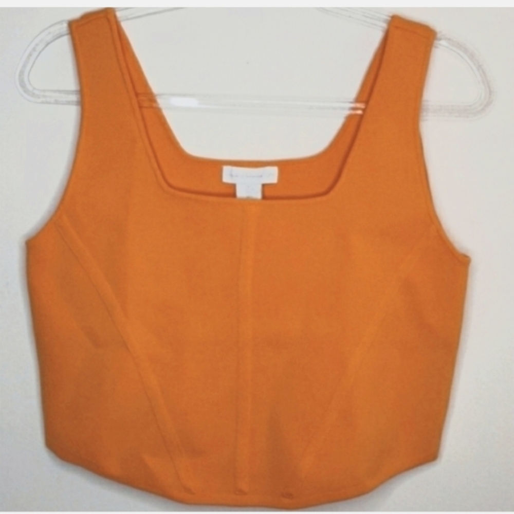 HOUSE OF HARLOW CORSET Style Cropped Tank Size L Flame Orange - Picture 6 of 8